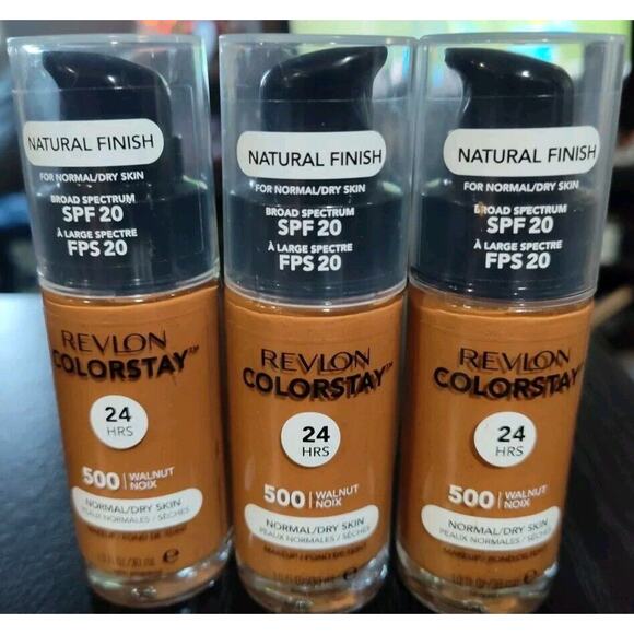 3 Revlon ColorStay Longwear Makeup 24 Hour Normal/Dry Skin 500 Walnut 1 oz. - Picture 2 of 2